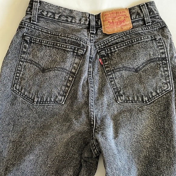 Vintage Levi’s 501 black acid wash Y2K button fly high waisted jeans size 13 J - Picture 12 of 15